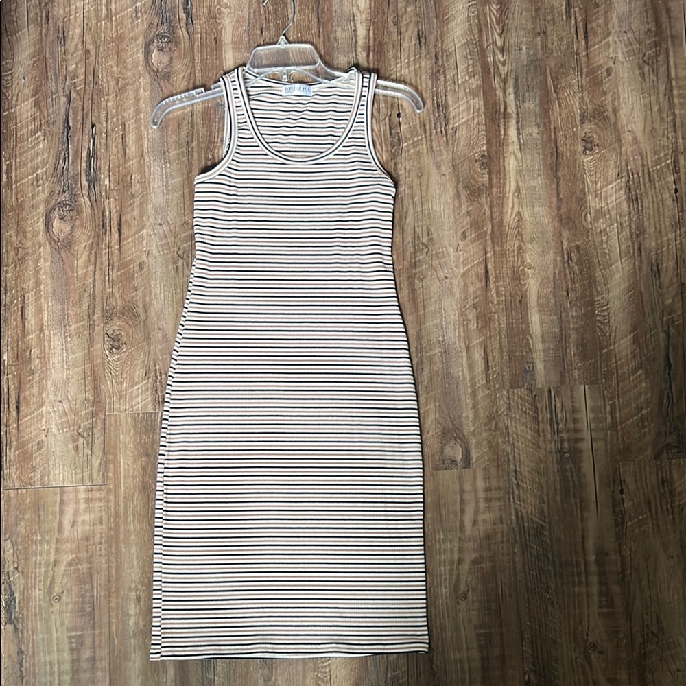 Popular 21 - Striped Sleeveless Dress